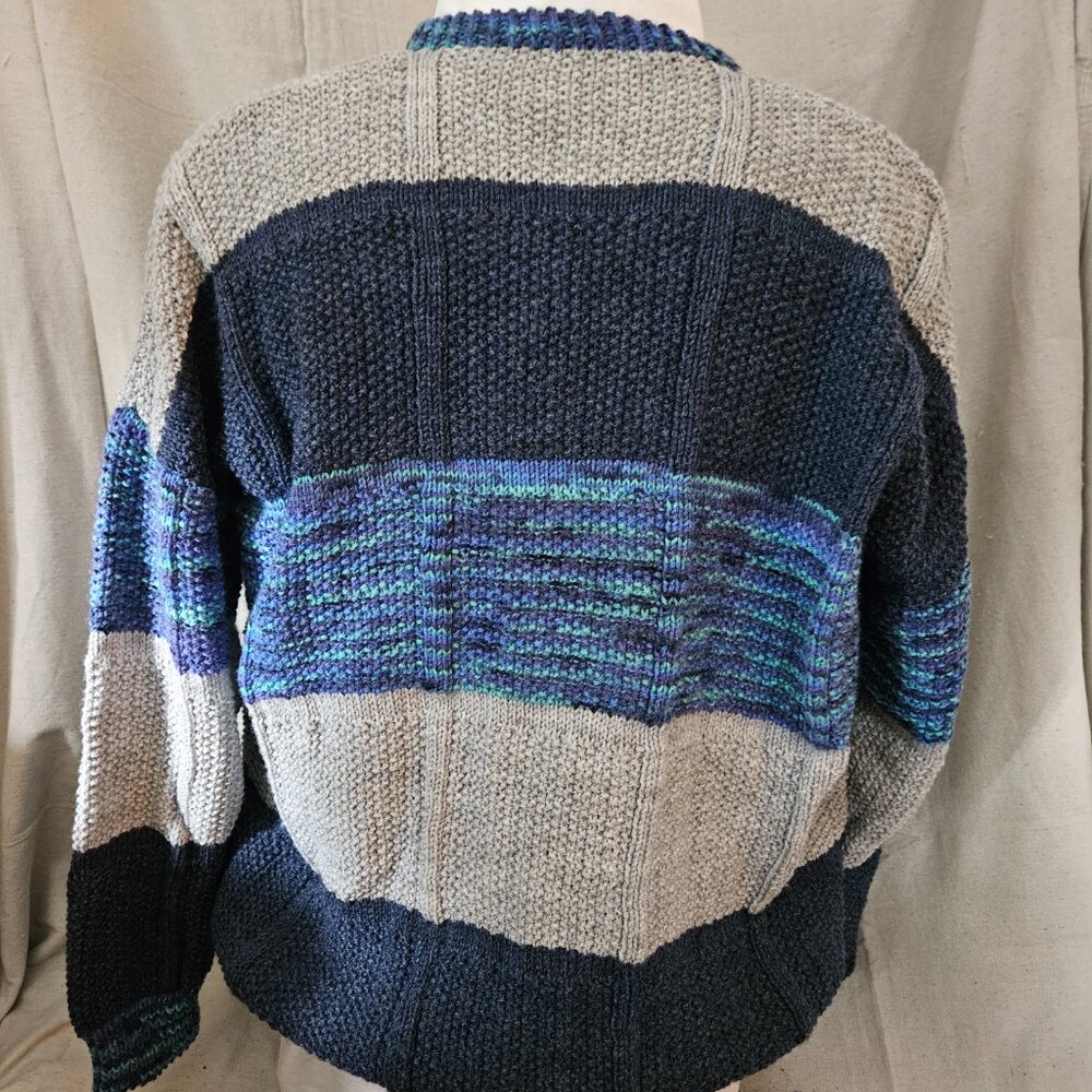 Womens Hand Knit Sweater Size Large Google Says David Lam - Picture 6 of 6